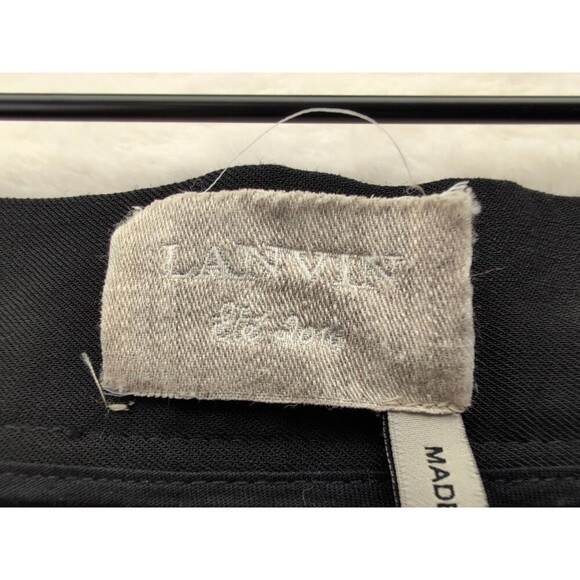 Lanvin Wool Blend Diamond Hook Closure Women's Pants Size 36/6 Made In Slovakia - Picture 12 of 16